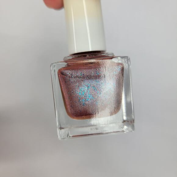 Parrot Polish "Choco-Blue" NEW Shimmer Mauve Pink Glitter Holo Metallic Lacquer - Picture 6 of 8